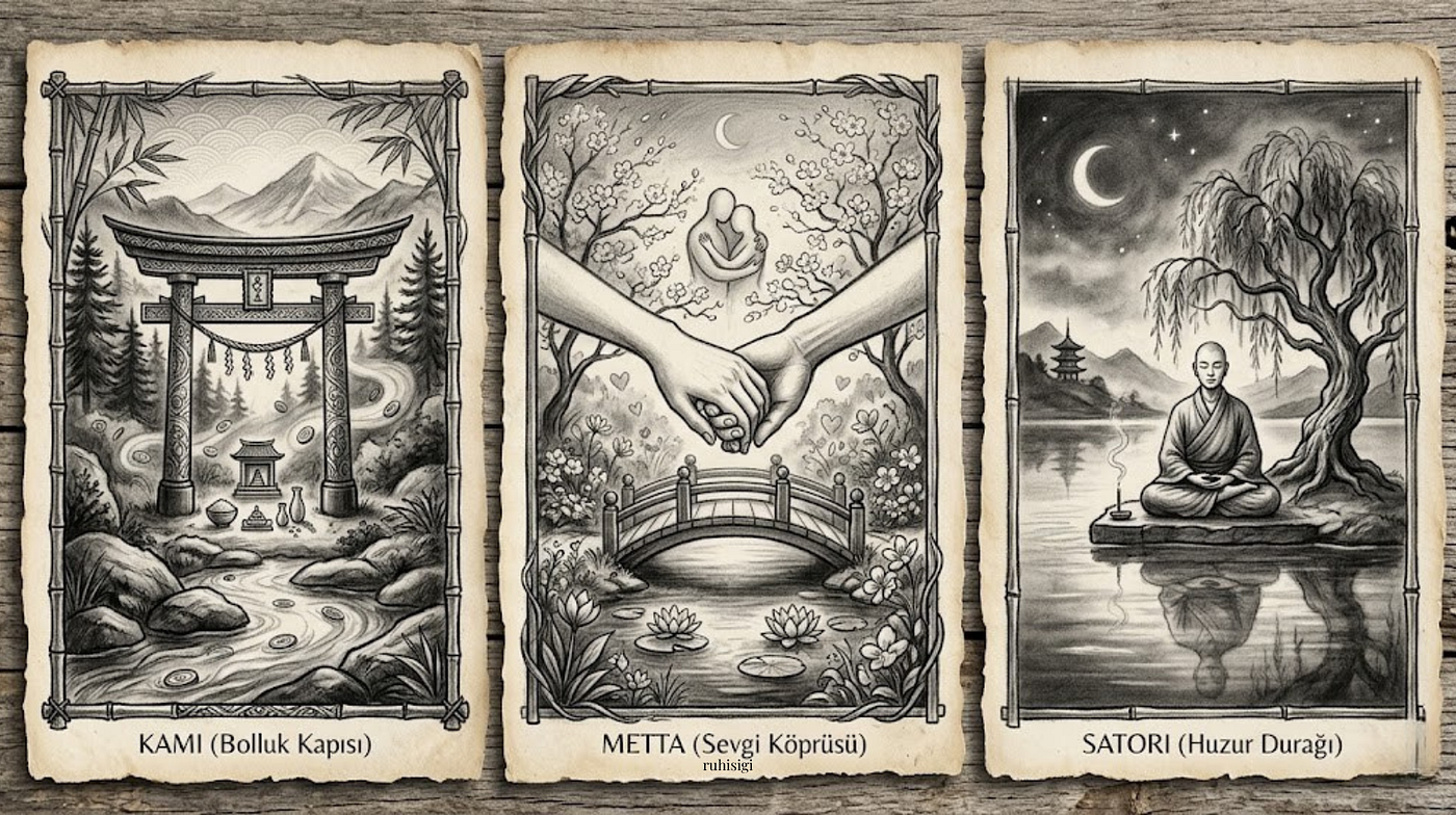 The Three Ancient Portals of the Soul: Kami, Metta, and Satori
