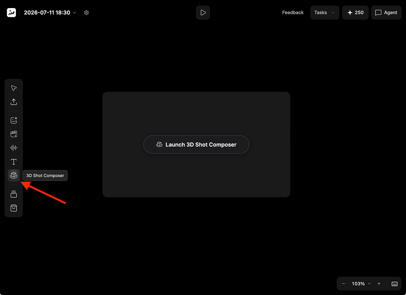Topview’s 3D shot composer menu. Image by Jim Clyde Monge