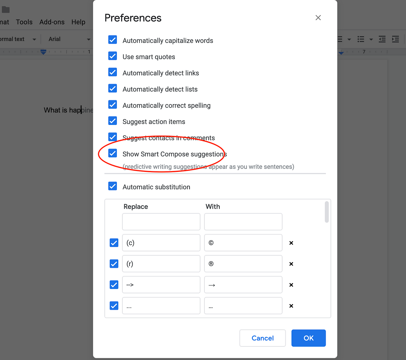 How to turn off Google Docs predictive text aka Smart Compose | by dana  hall | Medium
