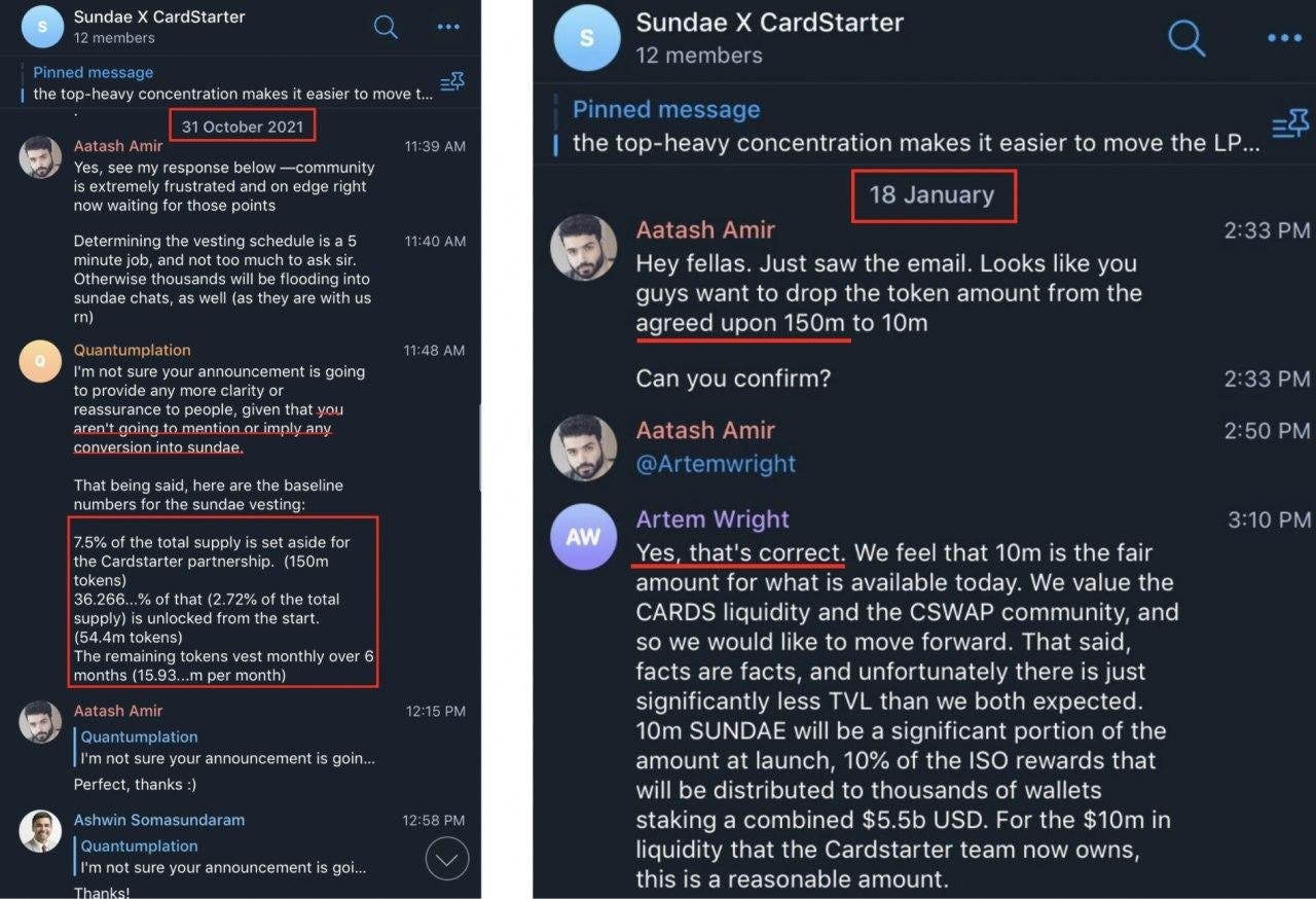 The SundaeSwap / CardStarter Debacle Explained: | by Reza Multani | Medium