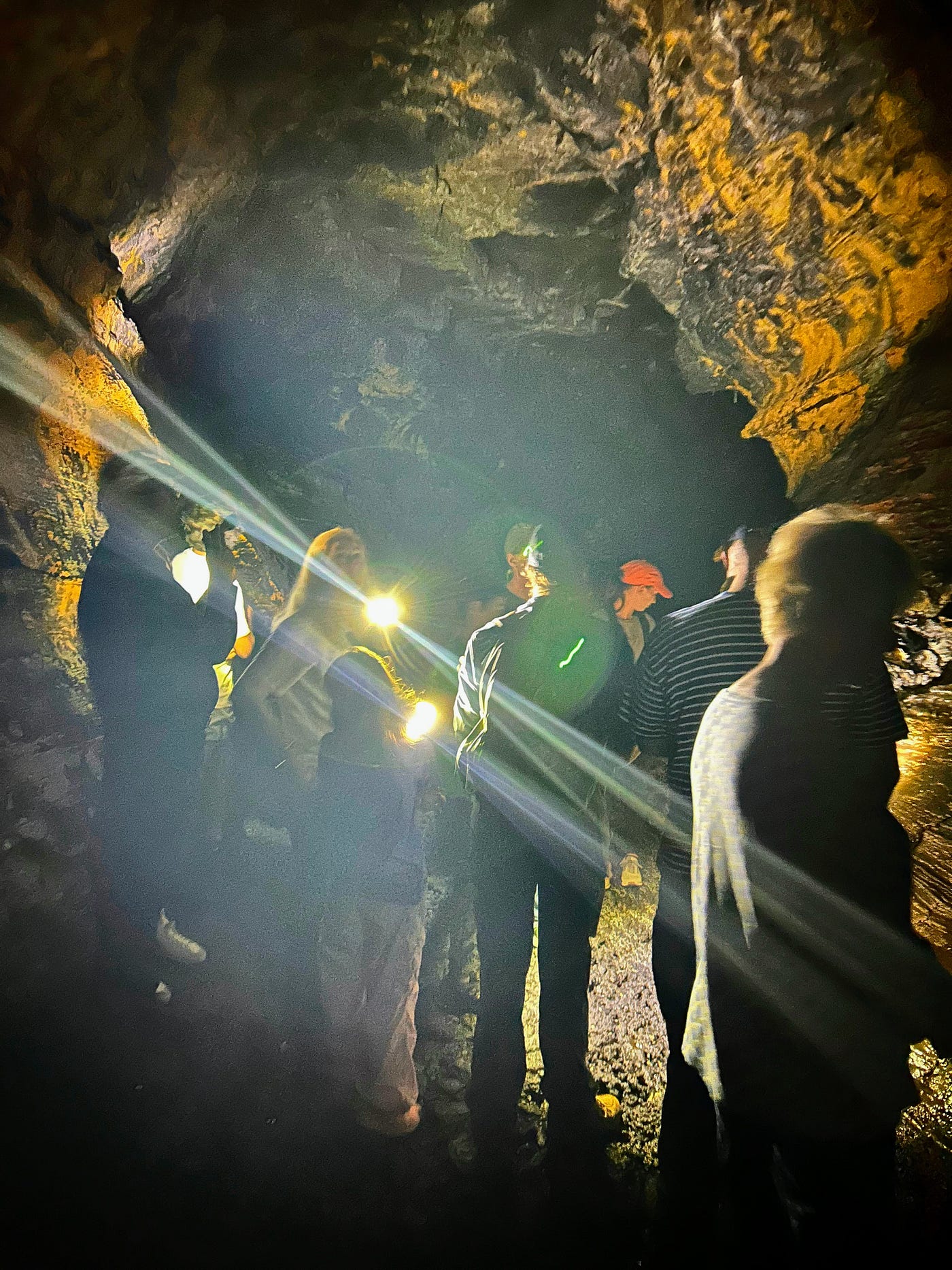 Every flashlight beam thinks it’s in a Spielberg movie. Photo by Author
