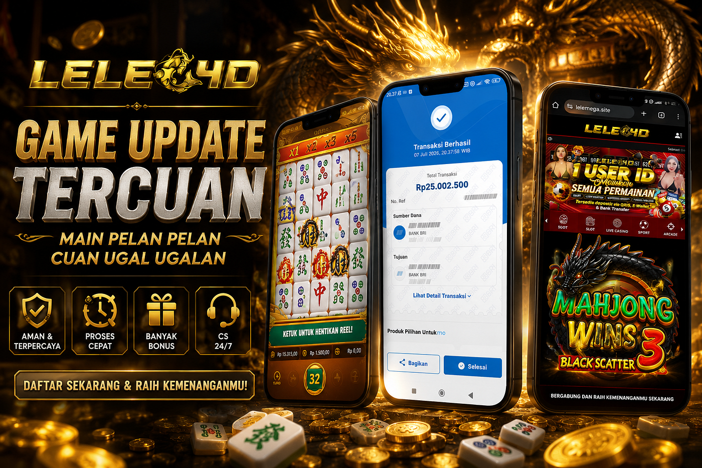 Mahjong Wins 3 Black Scatter di Platform LELE4D, Game Bertema Mahjong dengan Fitur Black Scatter…