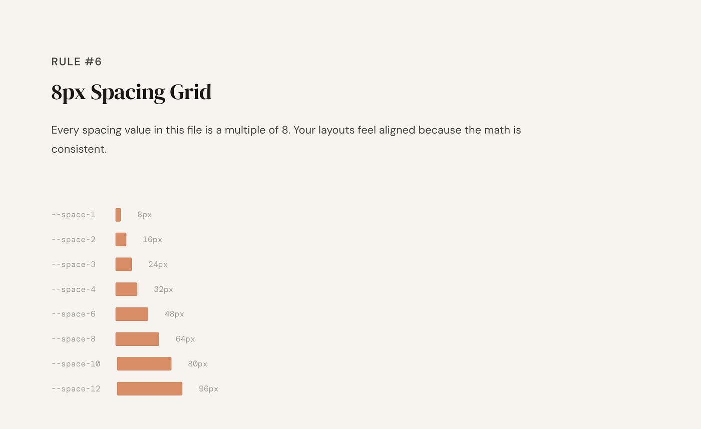 8px Spacing Grid