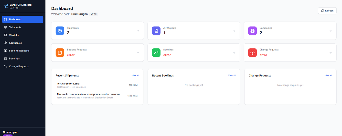 Building an IATA ONE Record Cargo Portal — From API to a Full Operations Dashboard with Claude Code…