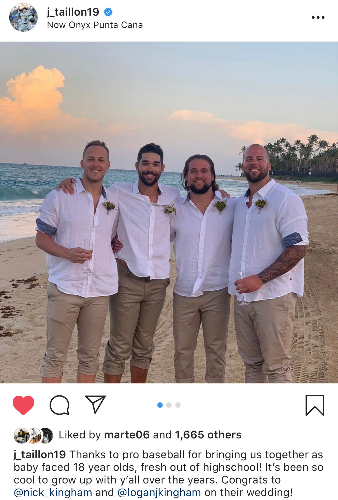 Pittsburgh Pirates on X: Chad Kuhl got married, Cole Tucker met