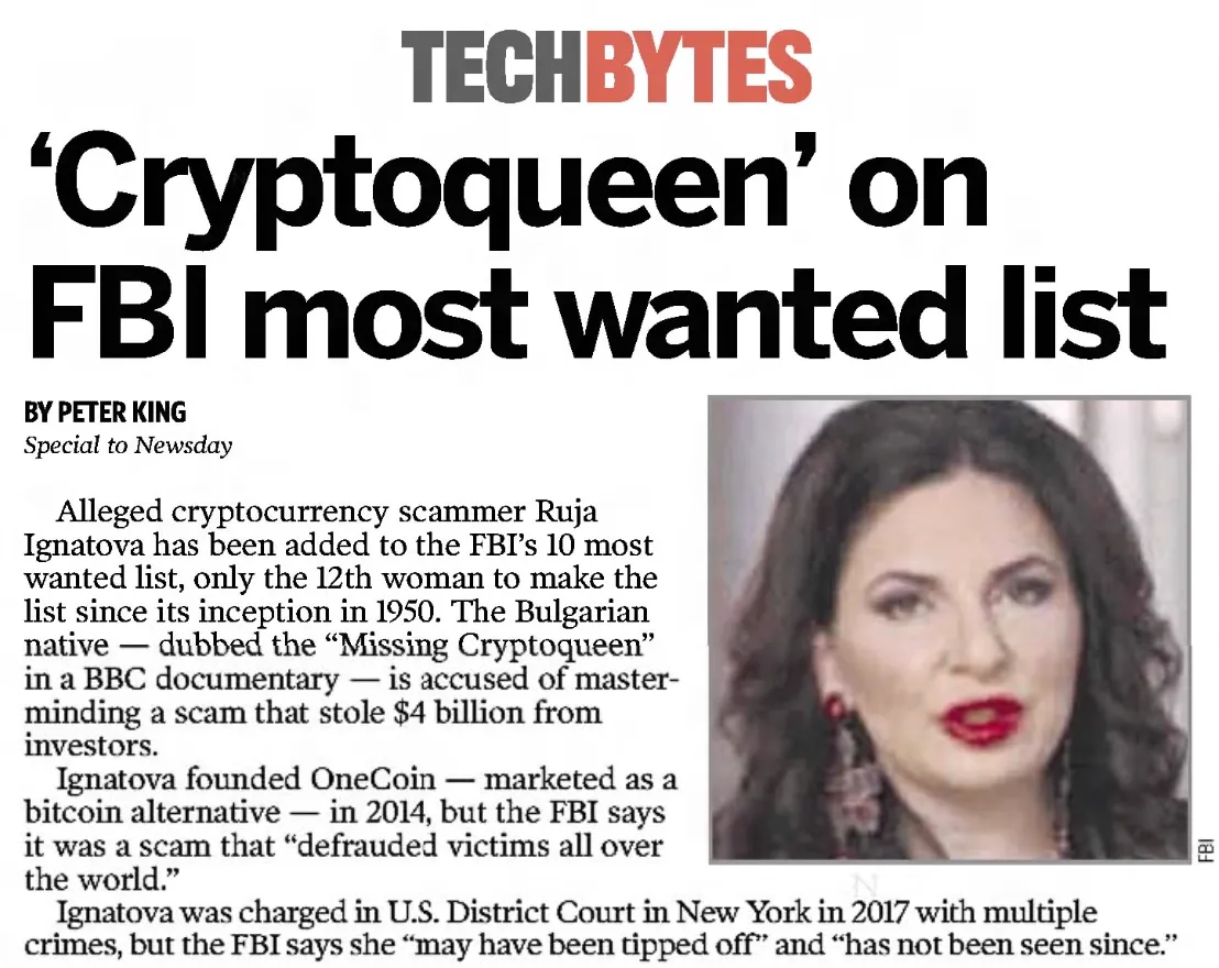 Flight of the “Cryptoqueen”: How Fugitive Ruja Ignatova Scammed Investors  out of $4 Billion and Vanished | by Tim Reynolds | Tales From the  Underworld | Medium