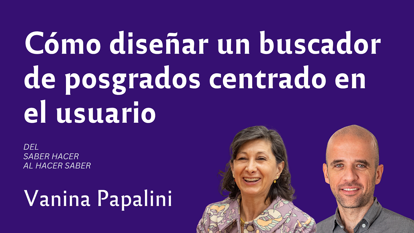 Diseñar pensando en quien busca un posgrado