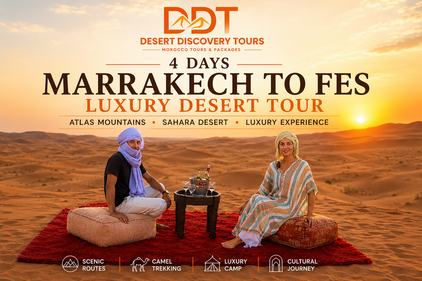 Marrakech to Fes Luxury Desert Tour 4 Days: The Ultimate Sahara Adventure in Morocco