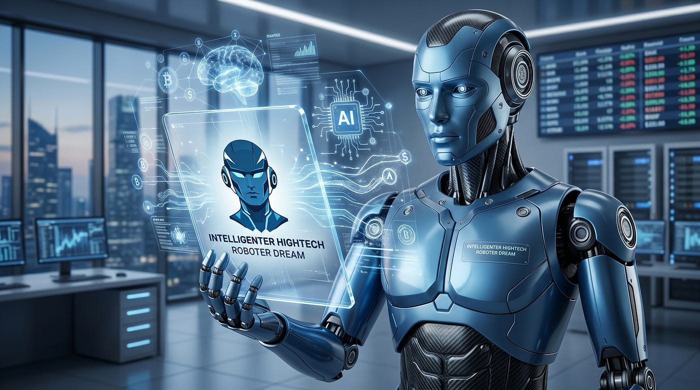 Intelligenter Hightech-Roboter Dream: KI Vorsprung durch Daten