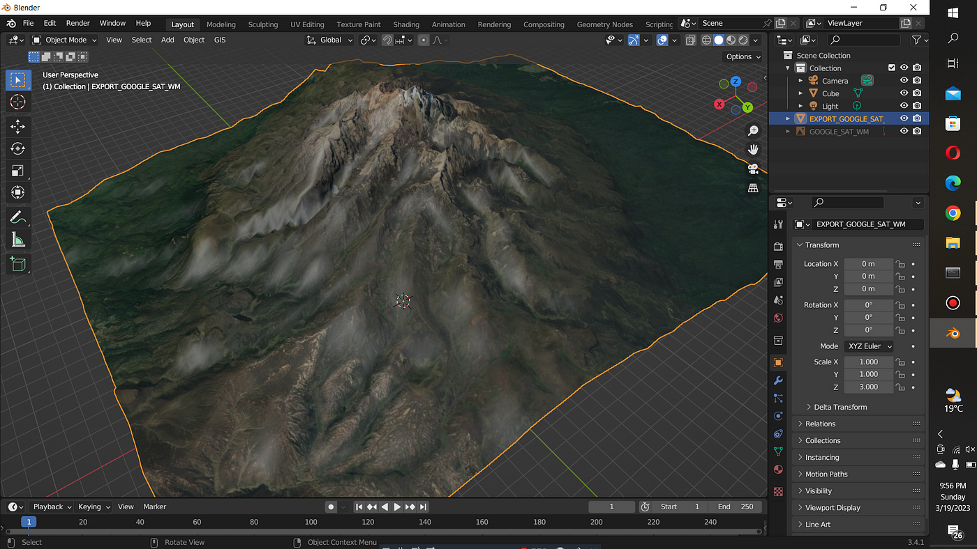 Visualizing 3D Terrain in Blender GIS | by LAWRENCE KIMUTAI | Medium