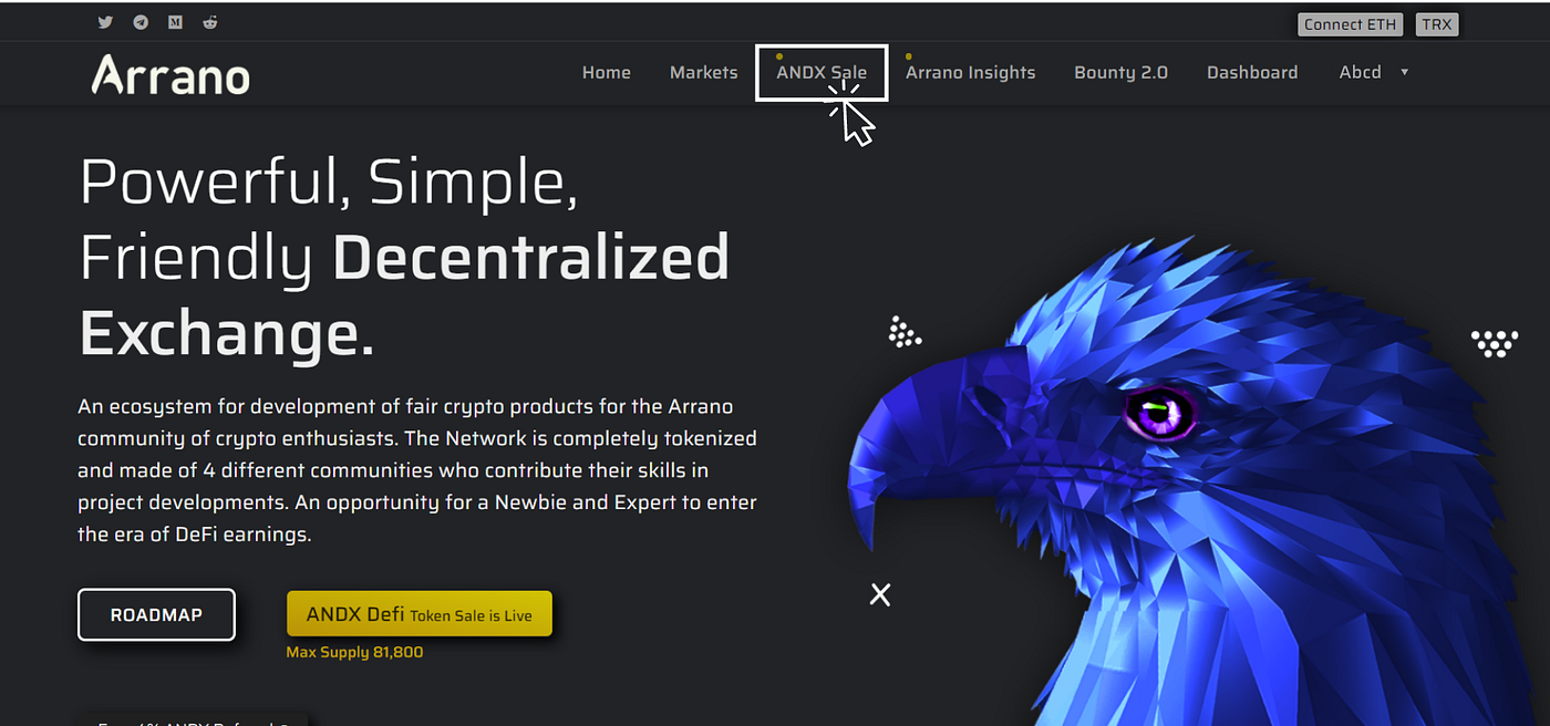 How to buy ANDX with TRX. Buy, Store and Trade on Tron Blockchain | by  Arrano Network | Medium