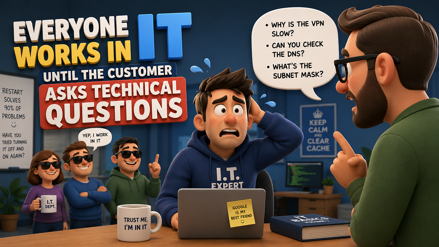 Everyone Works in IT Until the Customer Asks Technical Questions