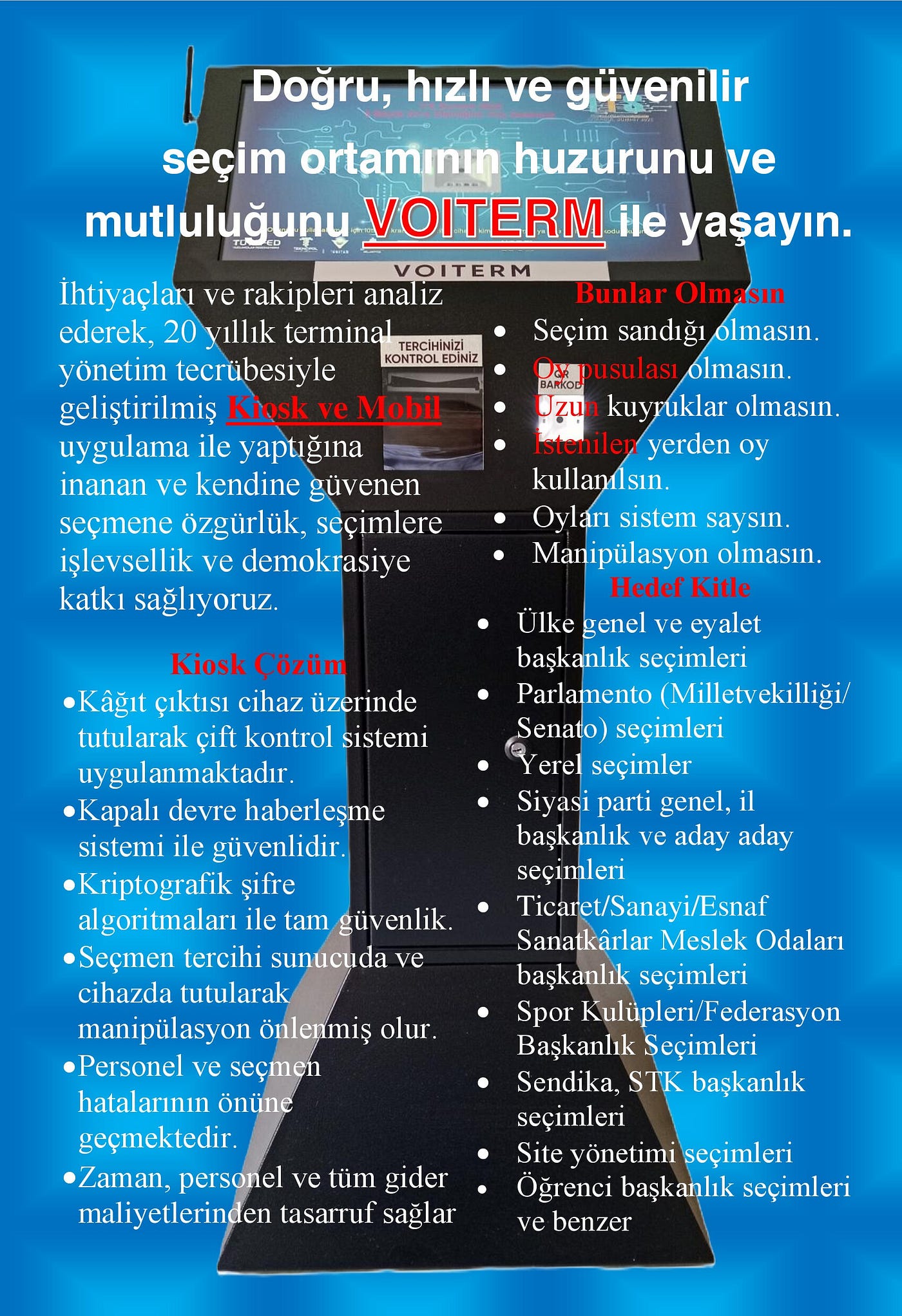 Seçimler, Seçimler.