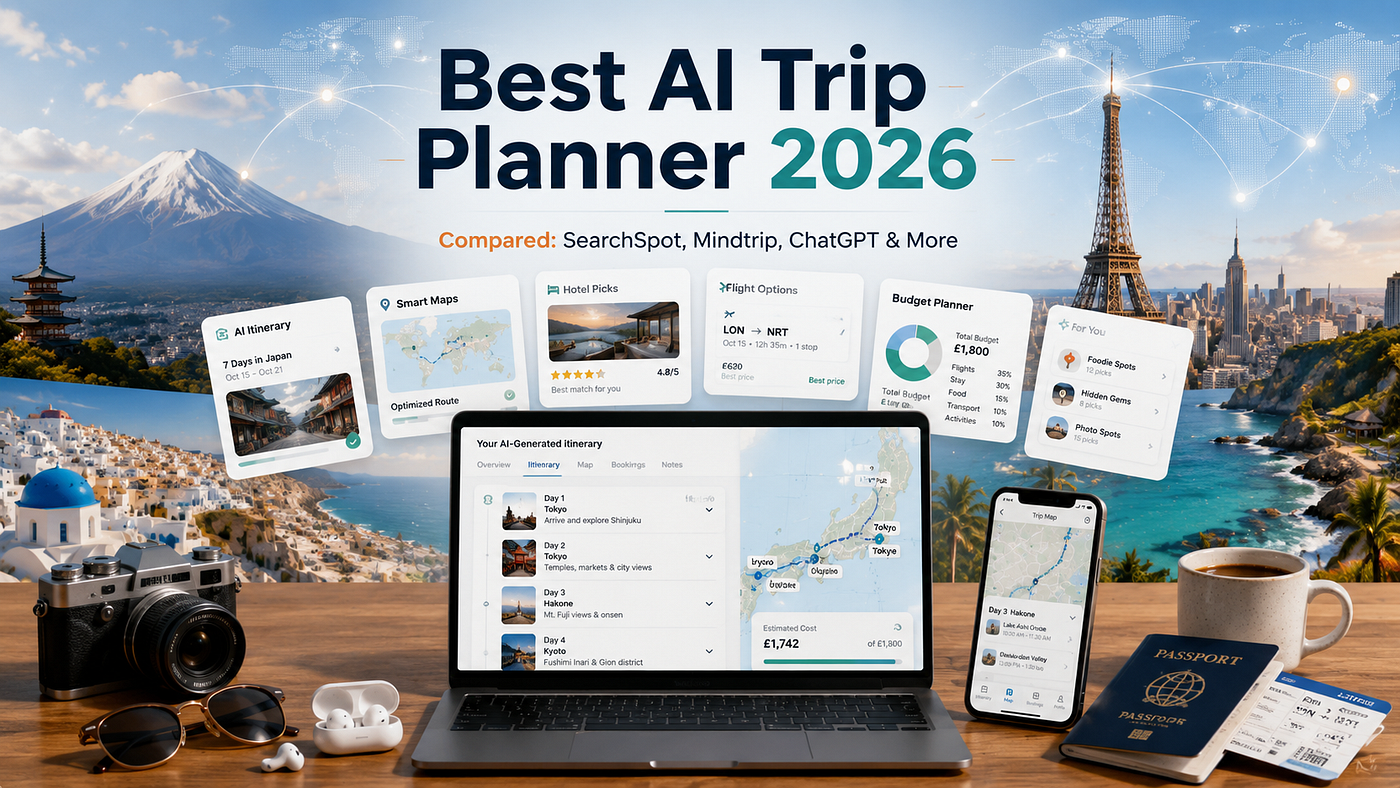 Best AI Trip Planner 2026: 8 Tools Compared & Reviewed