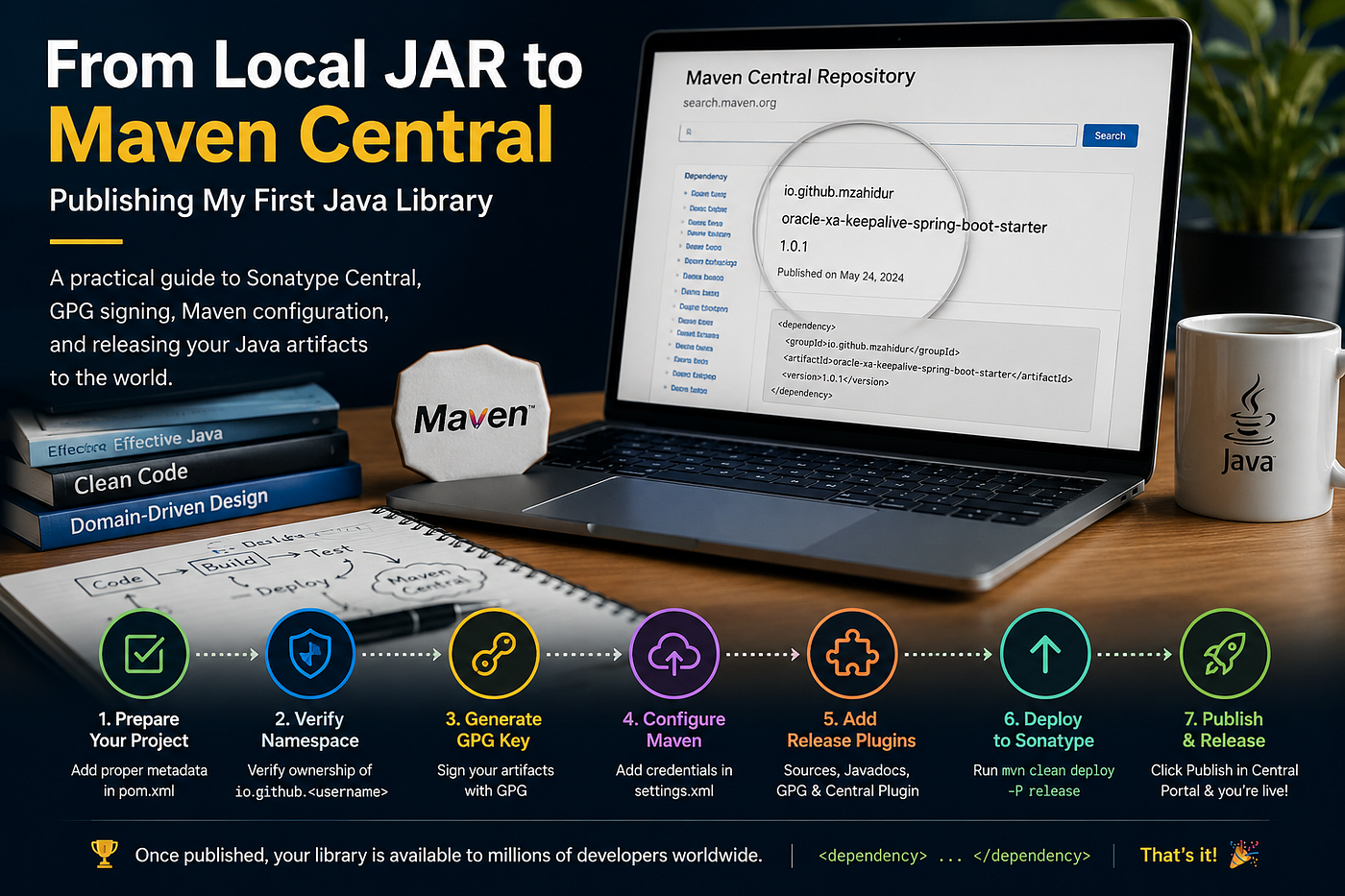 🚀 From Local JAR to Maven Central: Publishing My First Java Library