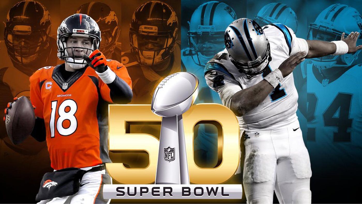 SUPER BOWL 50. Carolina Panthers vs Denver Broncos, by False Start BR