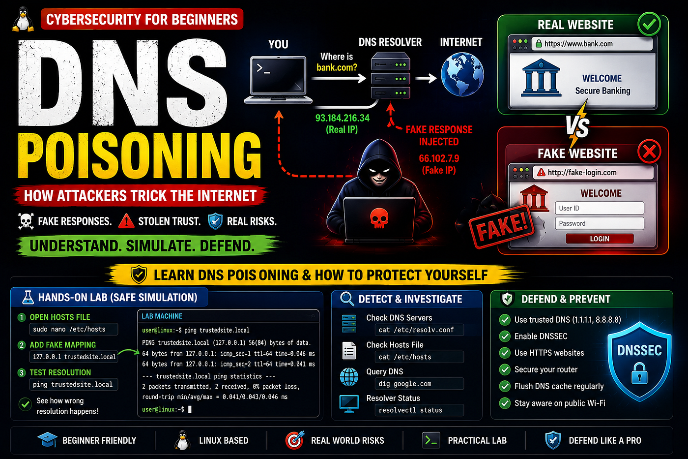 Understanding DNS Poisoning: How Attackers Trick the Internet