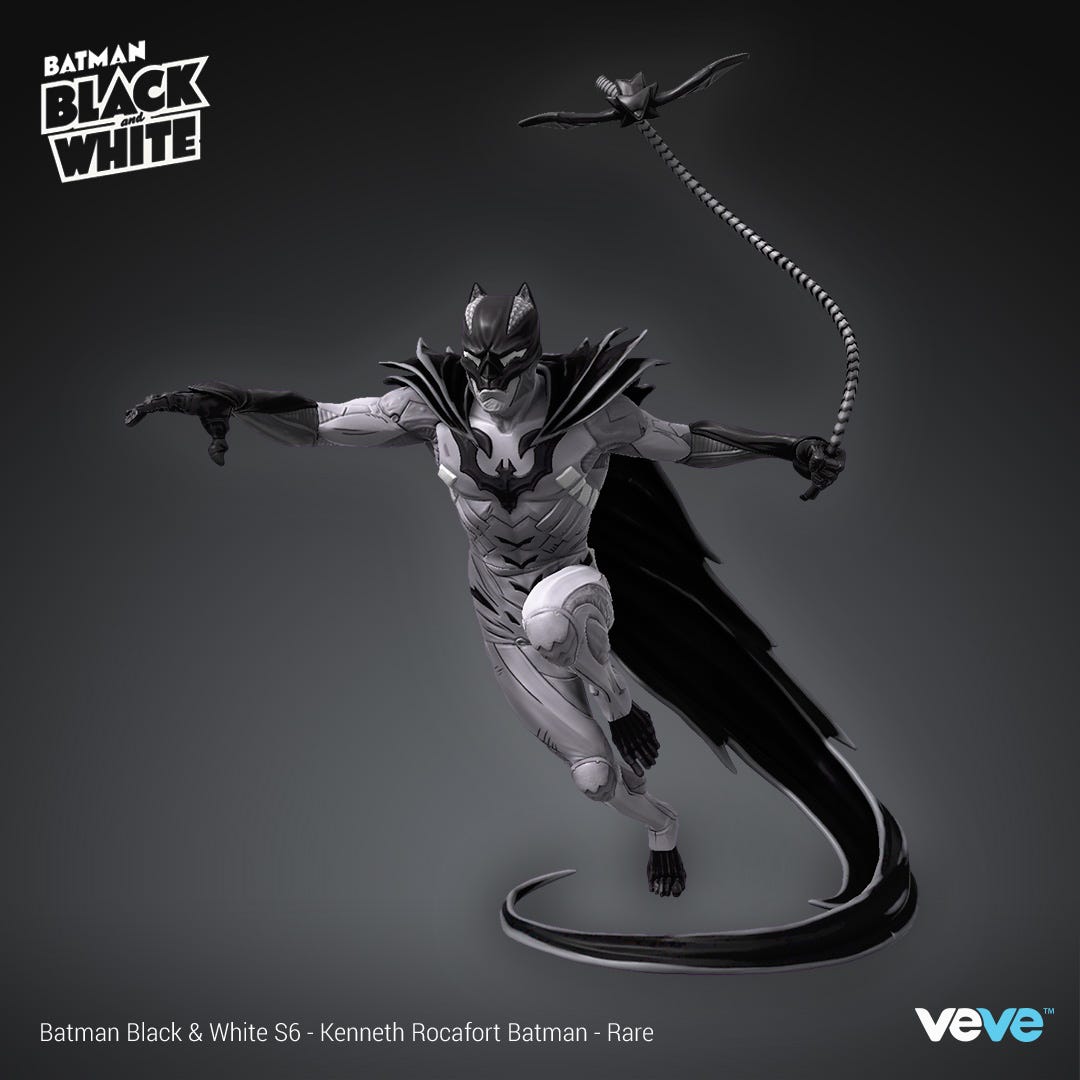 Statue Batman Black & White - The Batman Par Kenneth Rocafort - Édition DC Direct Pour Collectionneurs