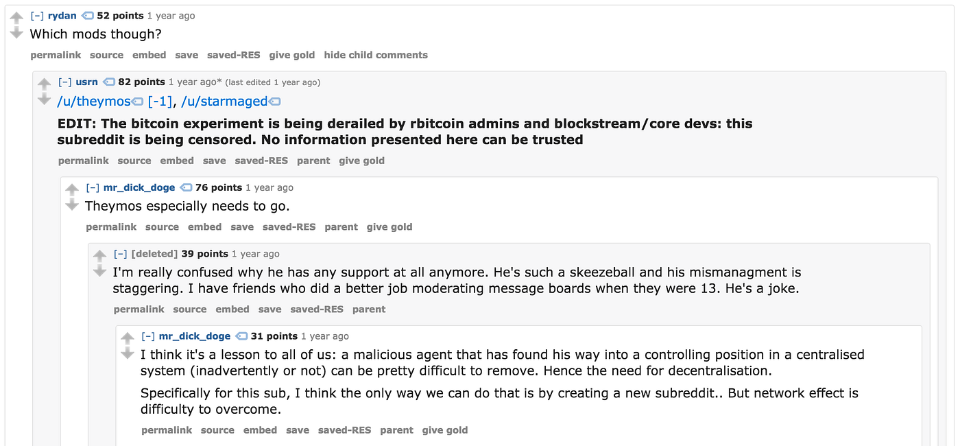 A (brief and incomplete) history of censorship in /r/Bitcoin | by John  Blocke | Medium