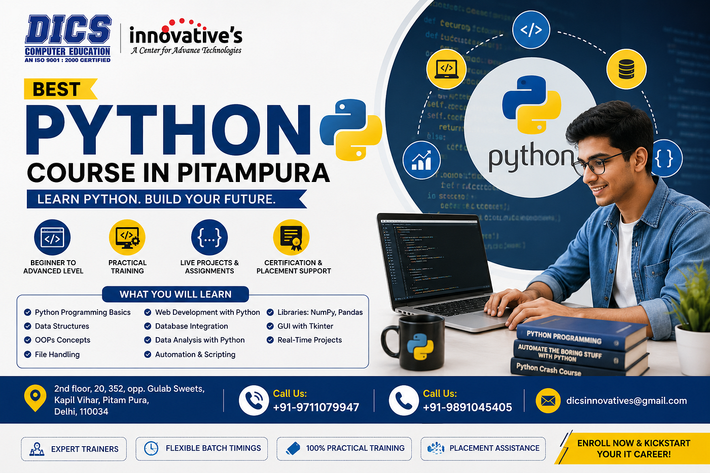 Best Python Course in Pitampura — Start Your Programming Journey with DICS Innovatives