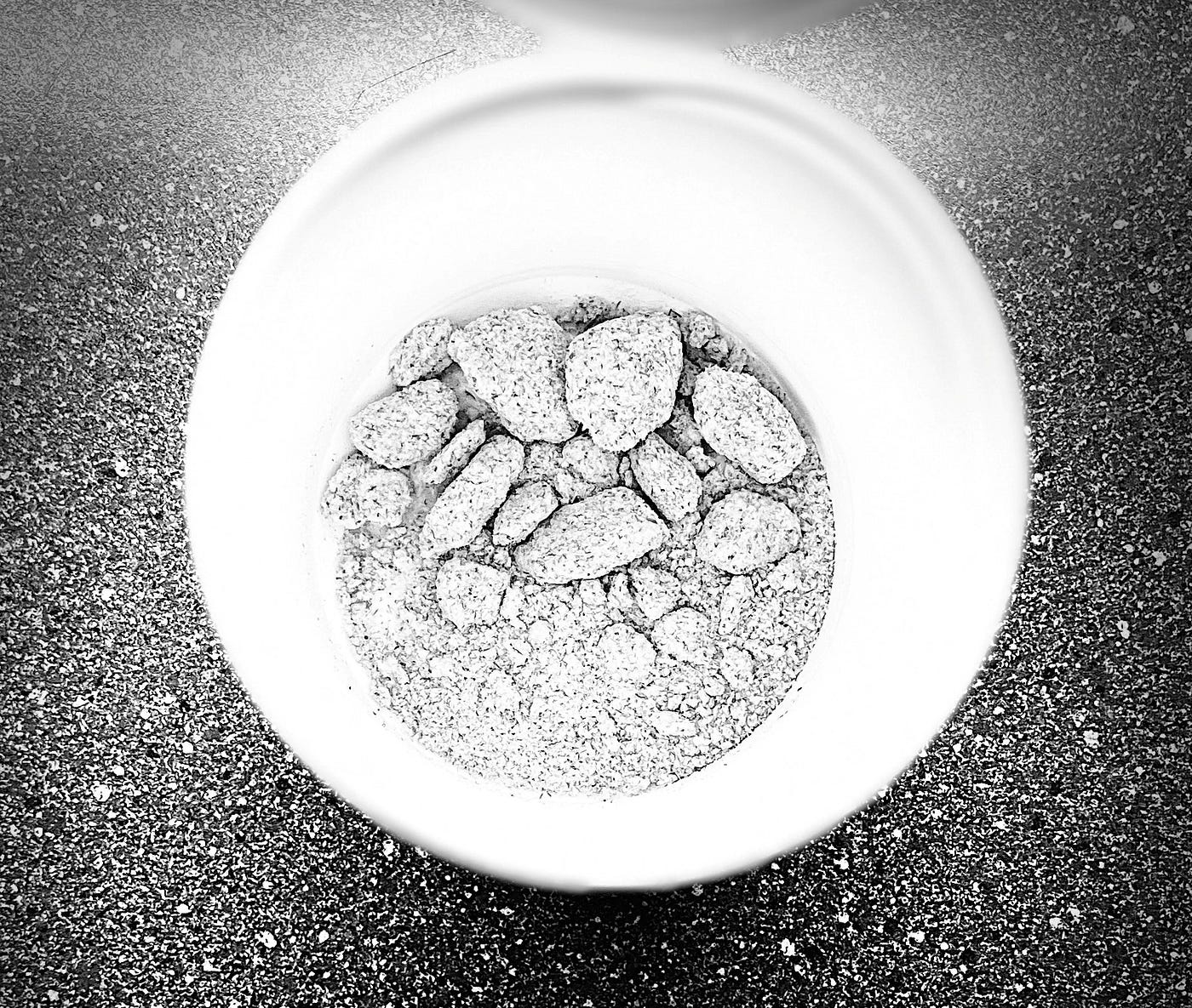 A human metaphor: dust, sand, pebbles and rocks