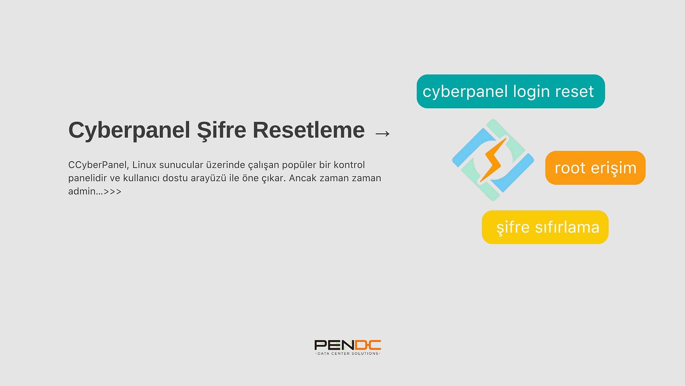 Cyberpanel Şifre Resetleme