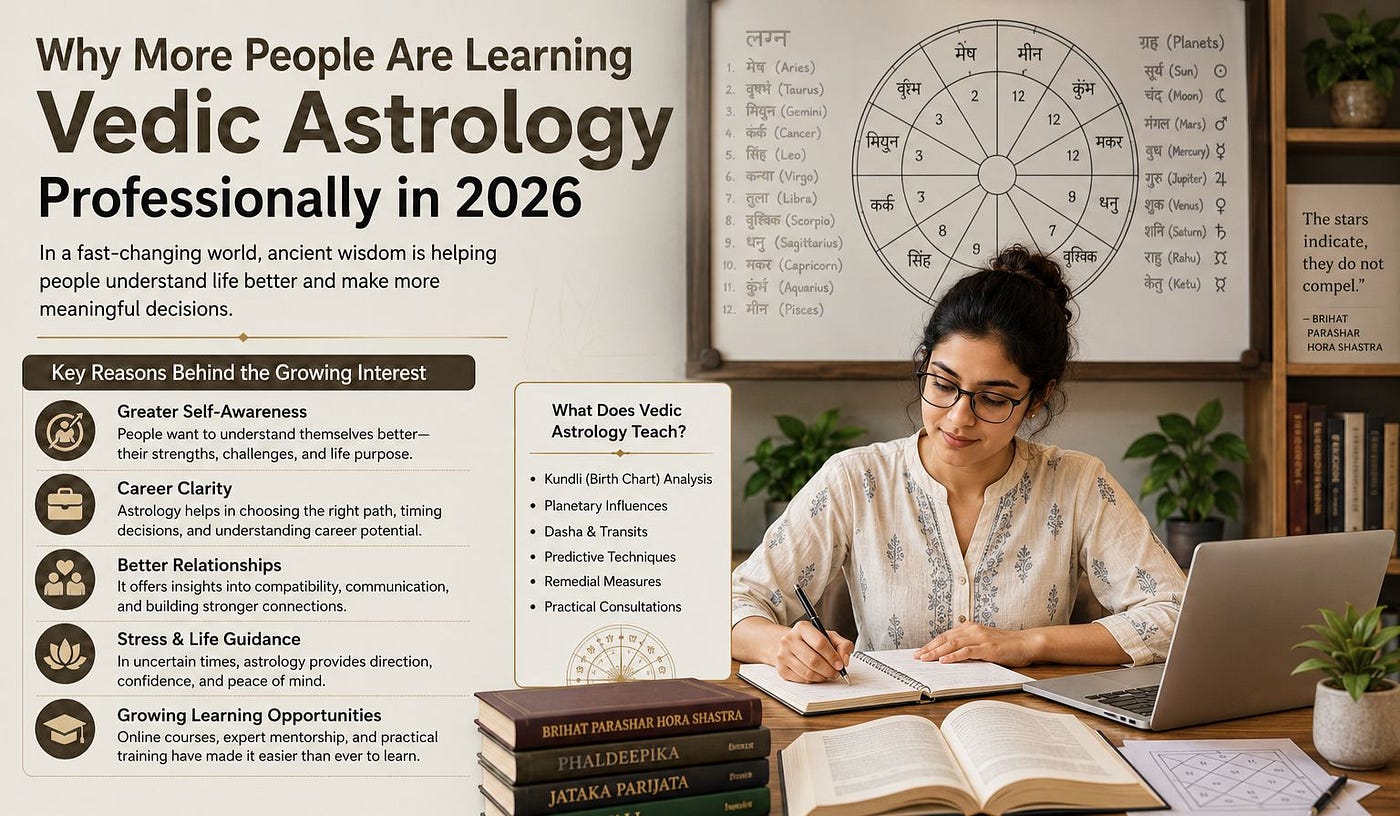Why More People Are Learning Vedic Astrology Professionally in 2026