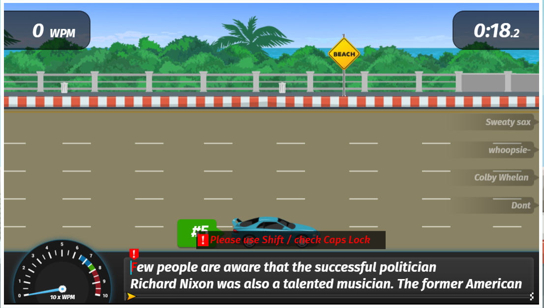 Road Rush - Typing Games