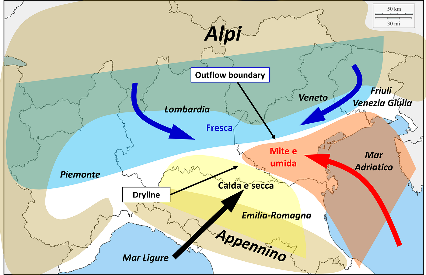 I Tornado nella Pianura Padana emergono dal “punto triplo”