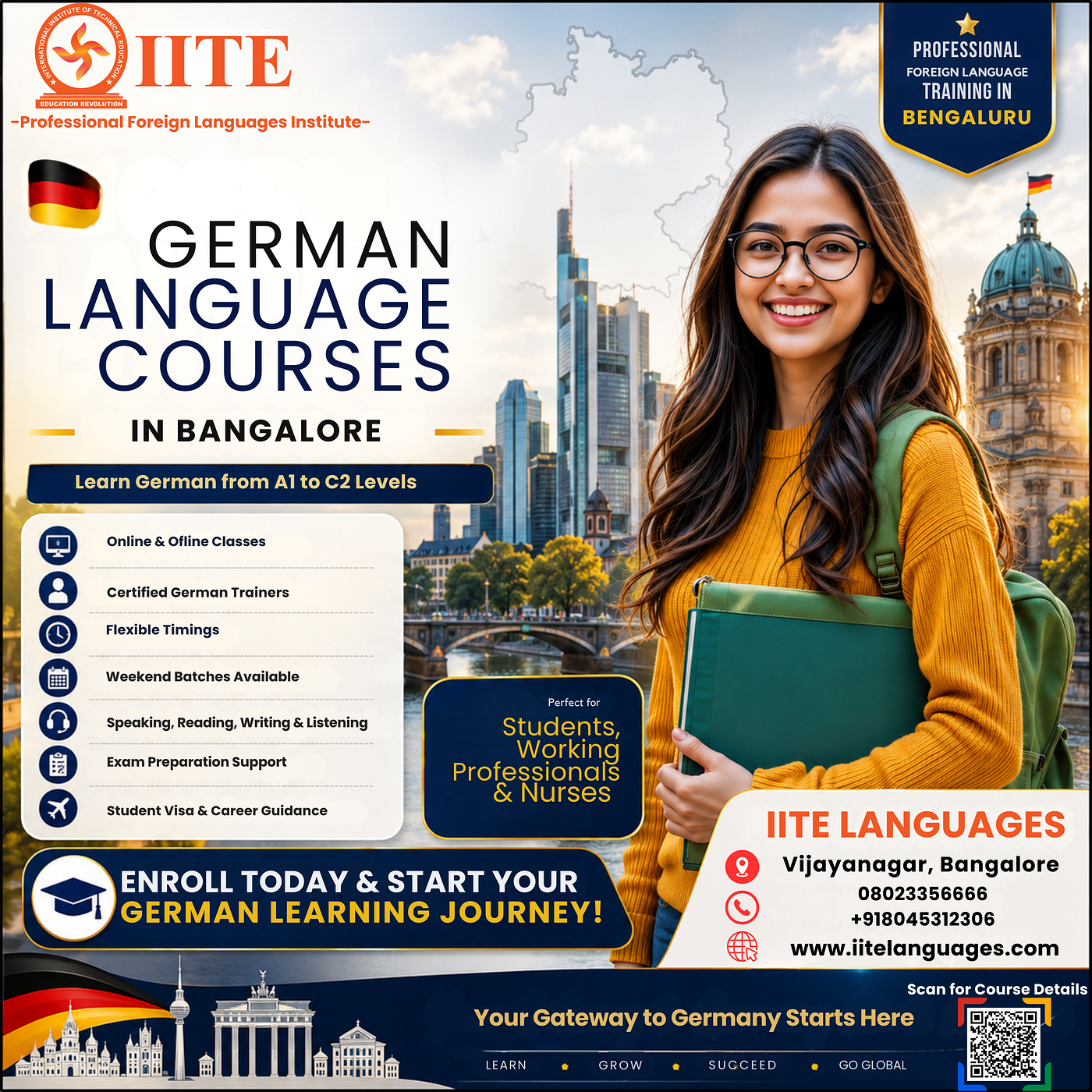 German Language Course in Bangalore A1 to C2 Levels | IITE