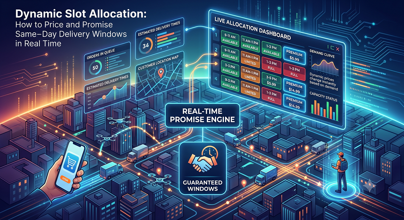 Dynamic Slot Allocation: How to Price and Promise Same-Day Delivery Windows in Real Time