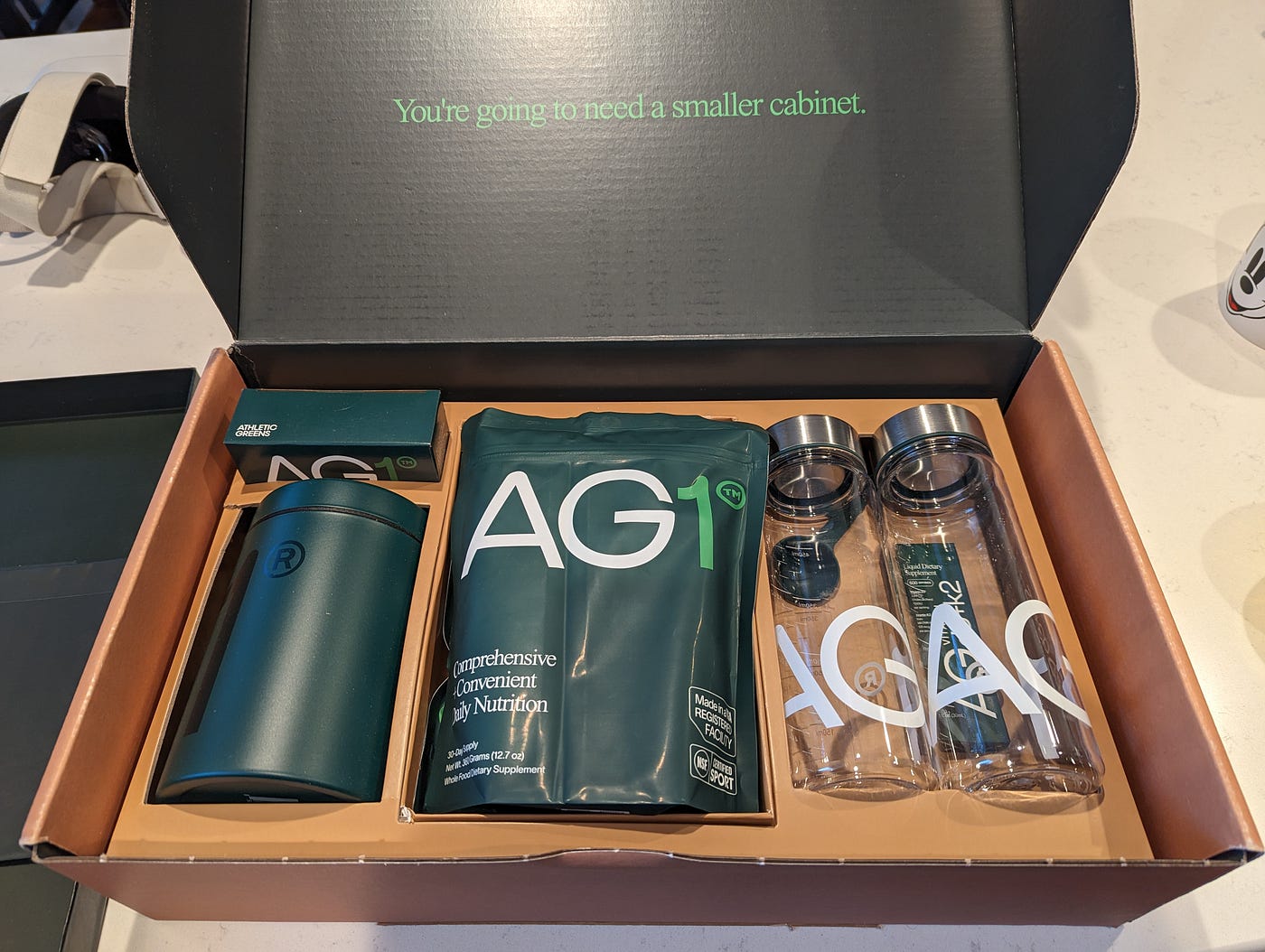 AG1 Athletic Greens bottle: Free promotion for December 2023