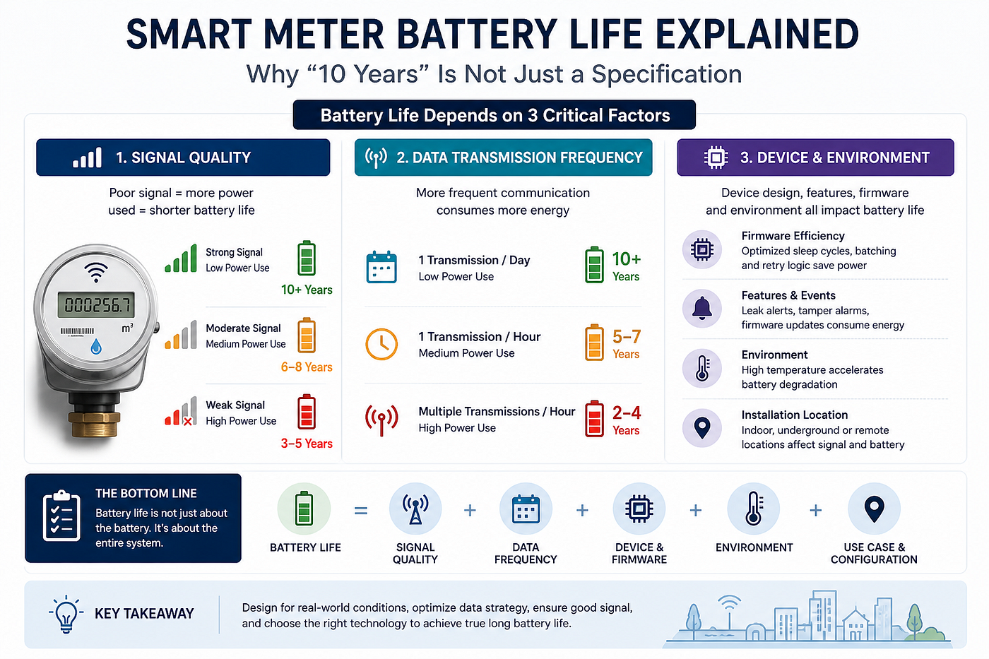 Smart Meter Battery Life Explained: Why “10 Years” Is Not Just a Specification