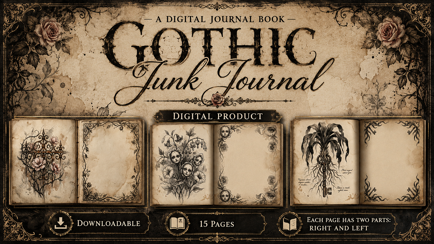 A Gothic Junk Journal for Dark Vintage Creativity