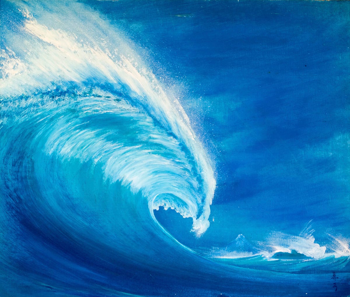 Surf Art — 坪倉真弓. 東京から大西洋波まで | by Mayumi Tsubokura