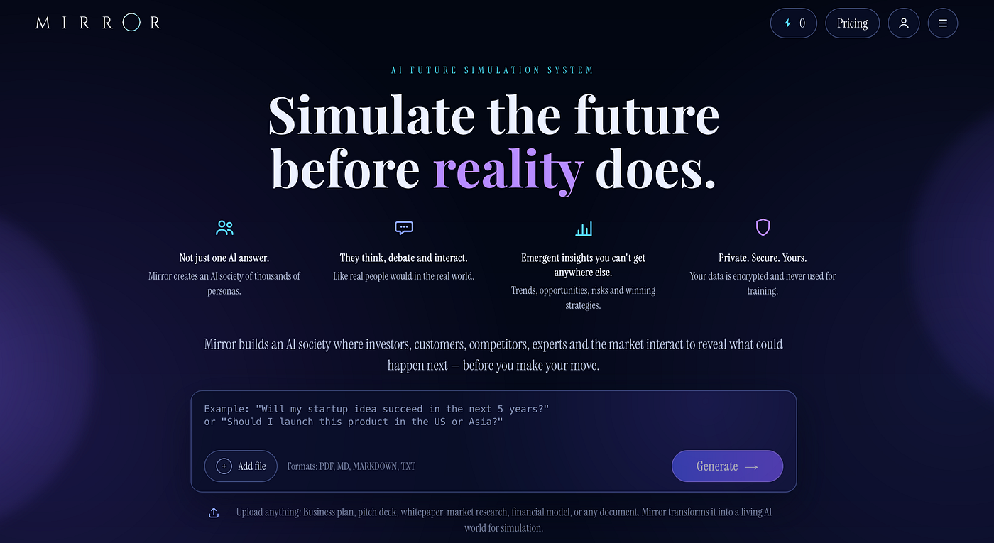 From MiroFish to Mirror: The Next Step in Collective Intelligence