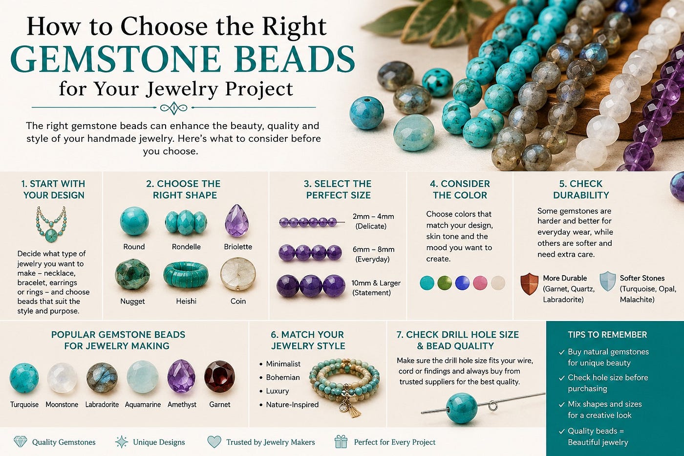 how How to Choose the Right Gemstone Beads for Your Jewelry Project