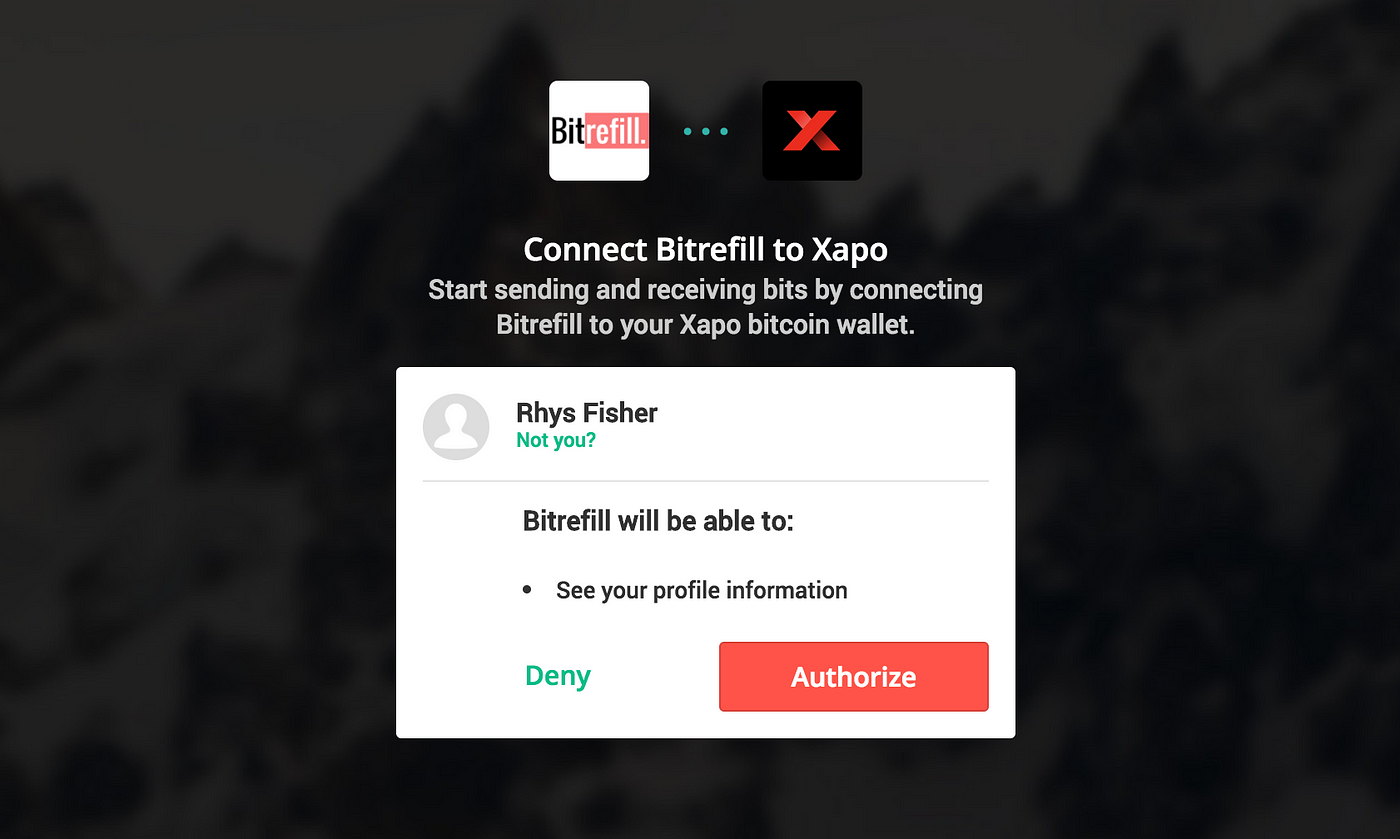 Bitrefill now supports Xapo