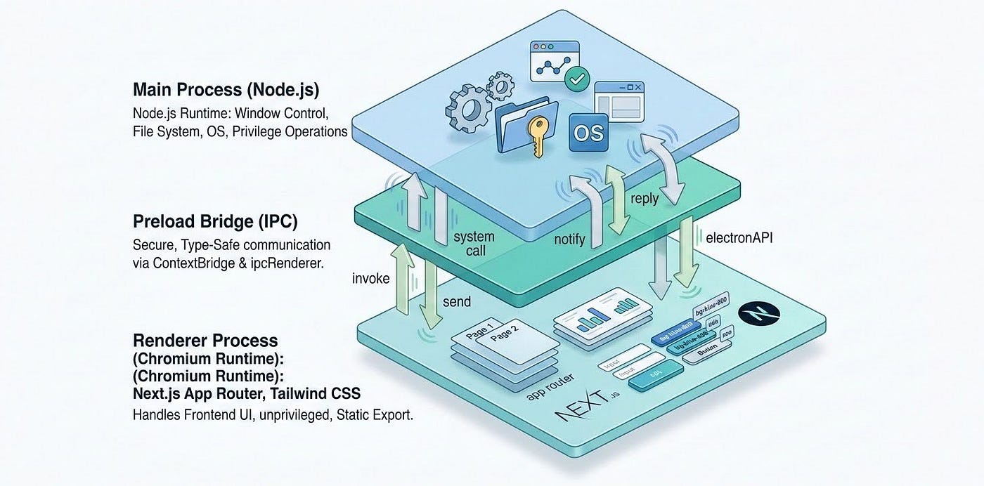 Architecture & Production Setup Guide: Electron + Next.js + TypeScript + Tailwind CSS