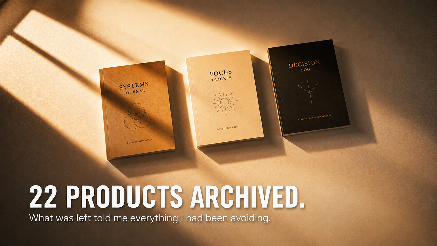 I Deleted Twenty-Two Digital Products in One Afternoon.