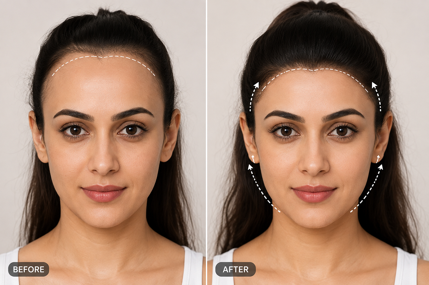 Can Lowering Your Hairline Change the Look of Your Whole Face?