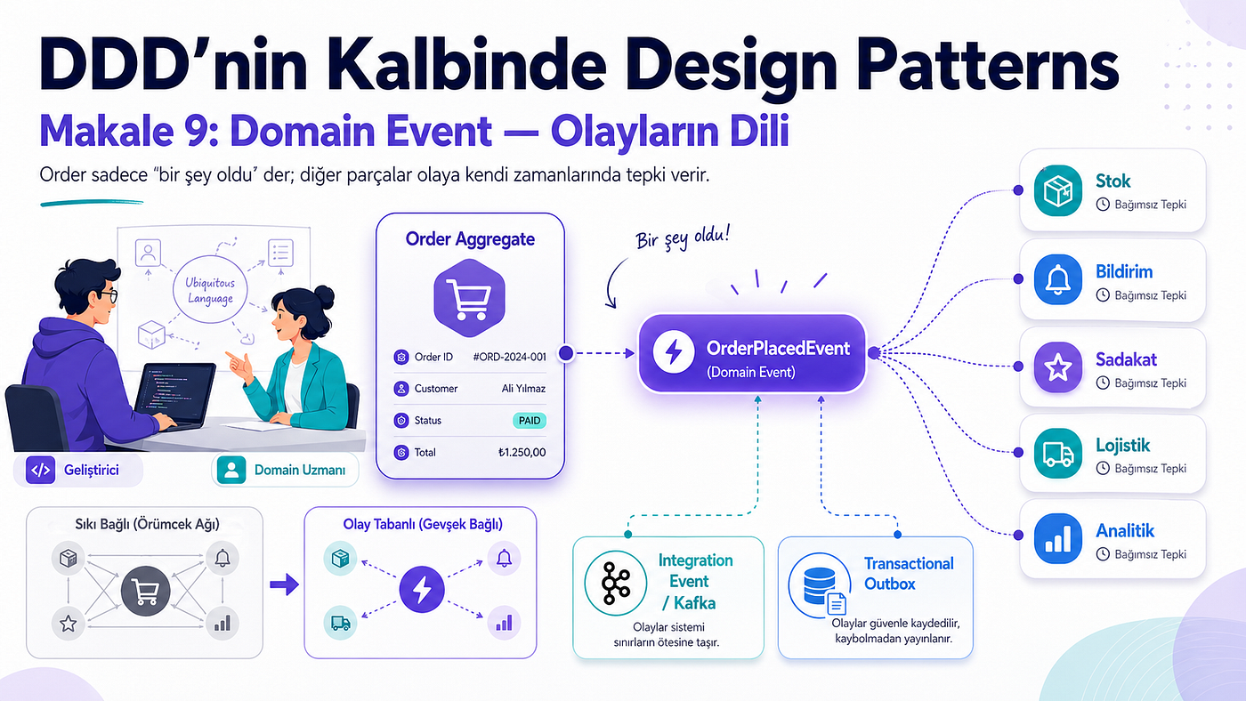 DDD’nin Kalbinde Design Patterns — Makale 9: Domain Event — Olayların Dili