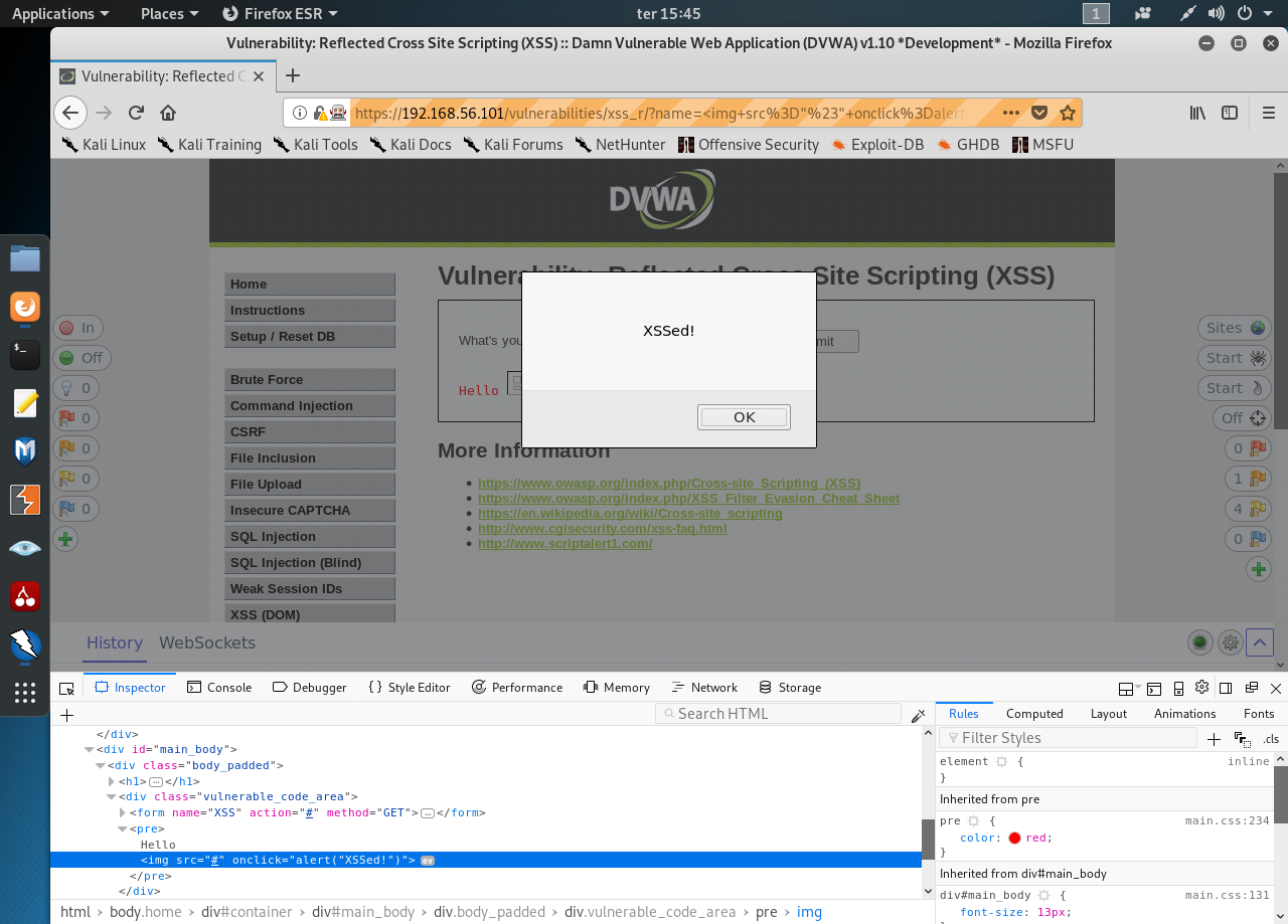 DVWA 1.9+: XSS Stored with OWASP ZAP