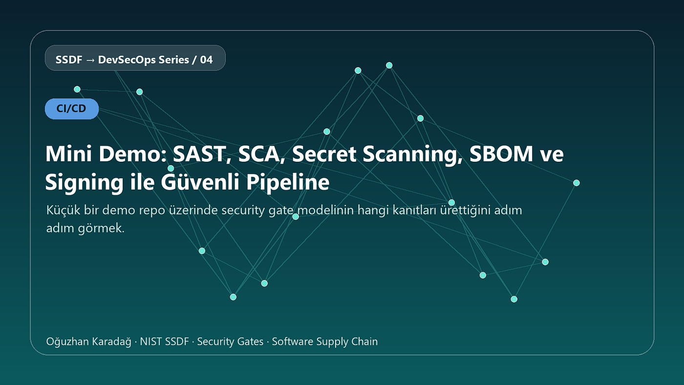 Mini Demo: SAST, SCA, Secret Scanning, SBOM ve Signing ile Güvenli Pipeline
