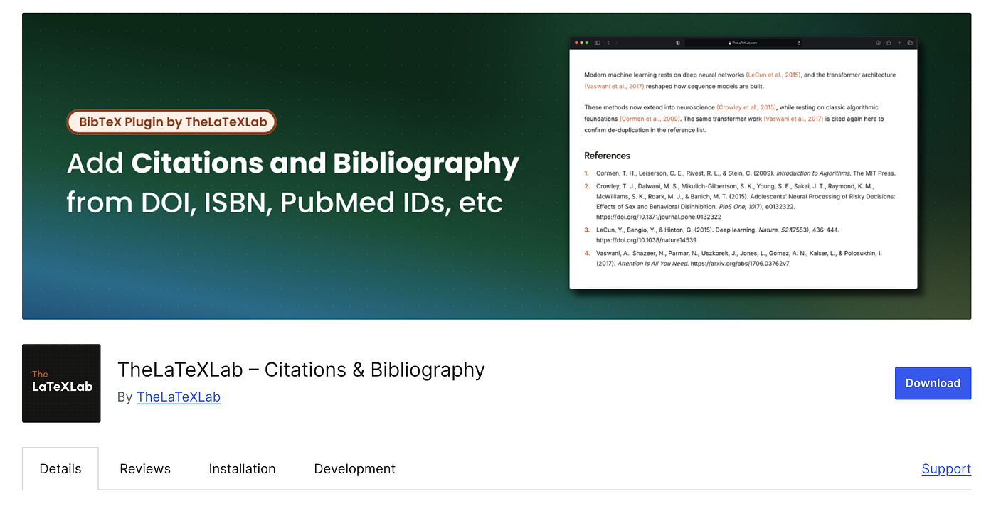 I Built a Free WordPress Citation Plugin for Academic Websites