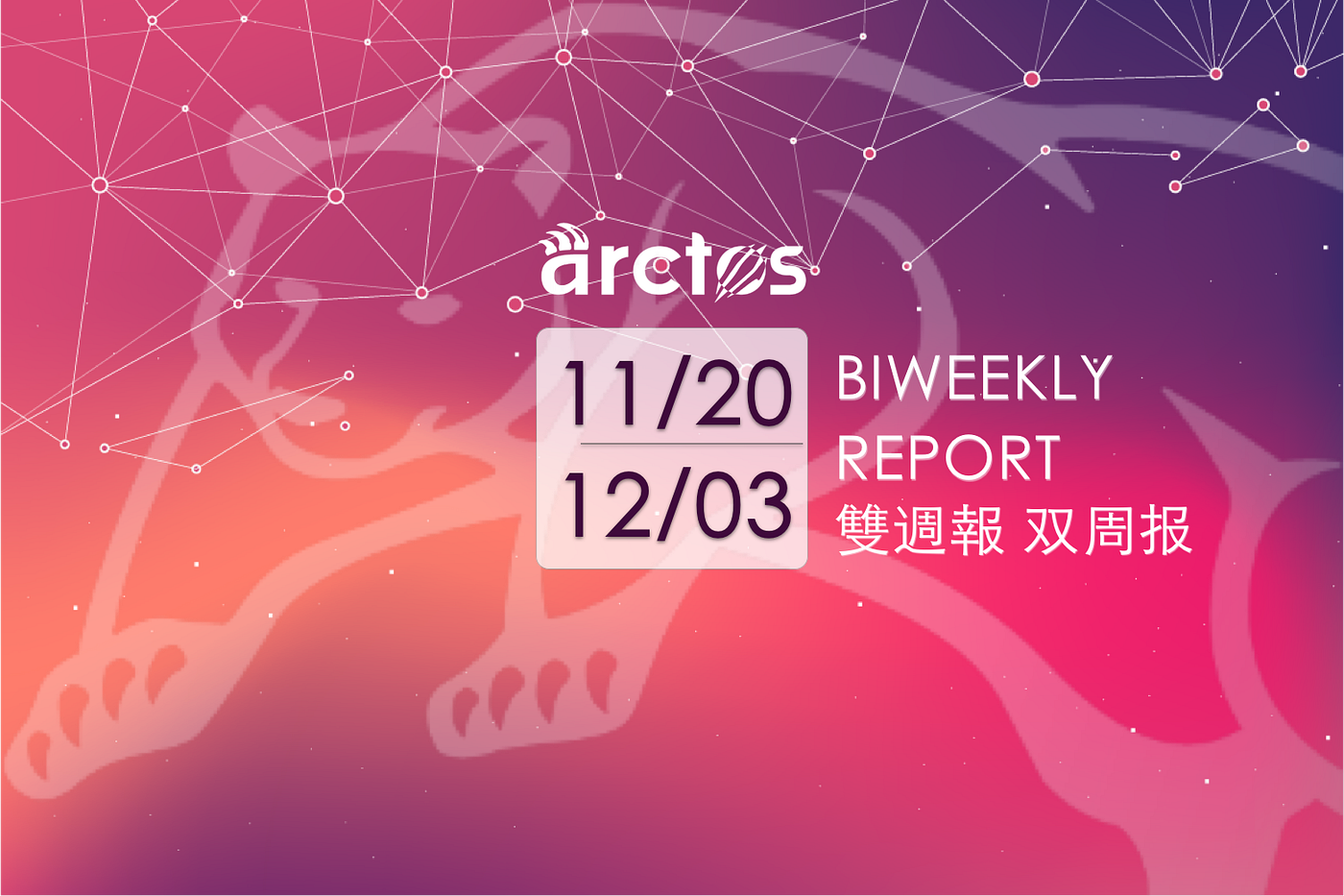 arctos Biweekly Report: Nov 20th — Dec 03rd