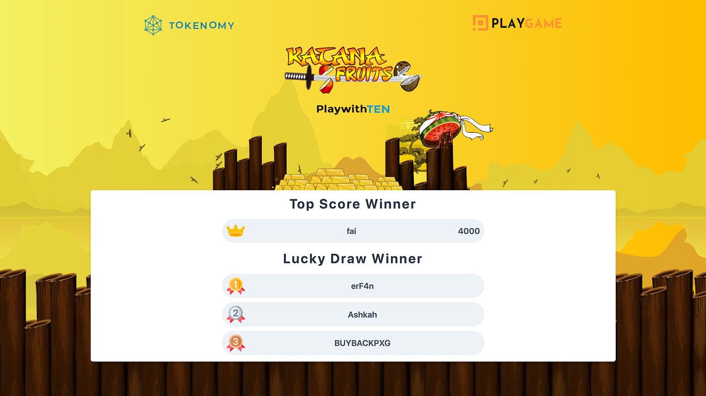 Kompetisi PlaywithTEN telah selesai! Dan 4 pemenang nya adalah…
