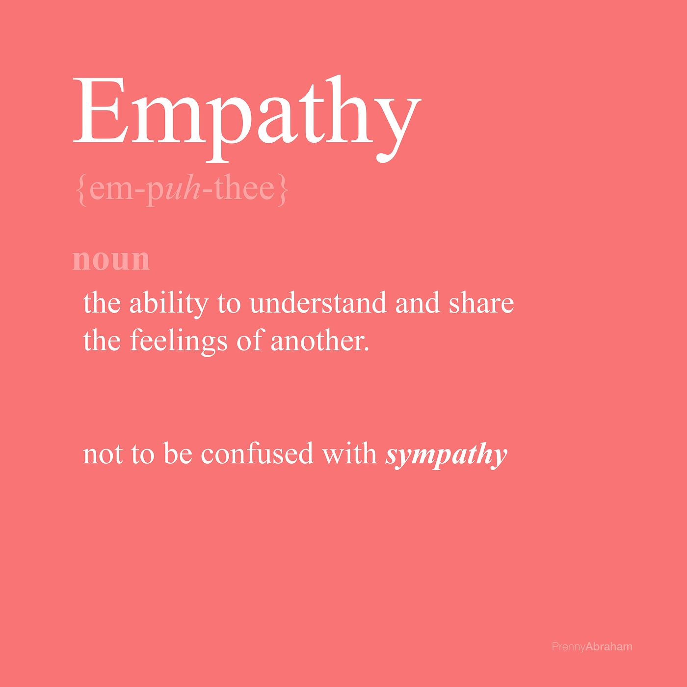 Empathy. Our Skewed Perspective, by P. Abraham