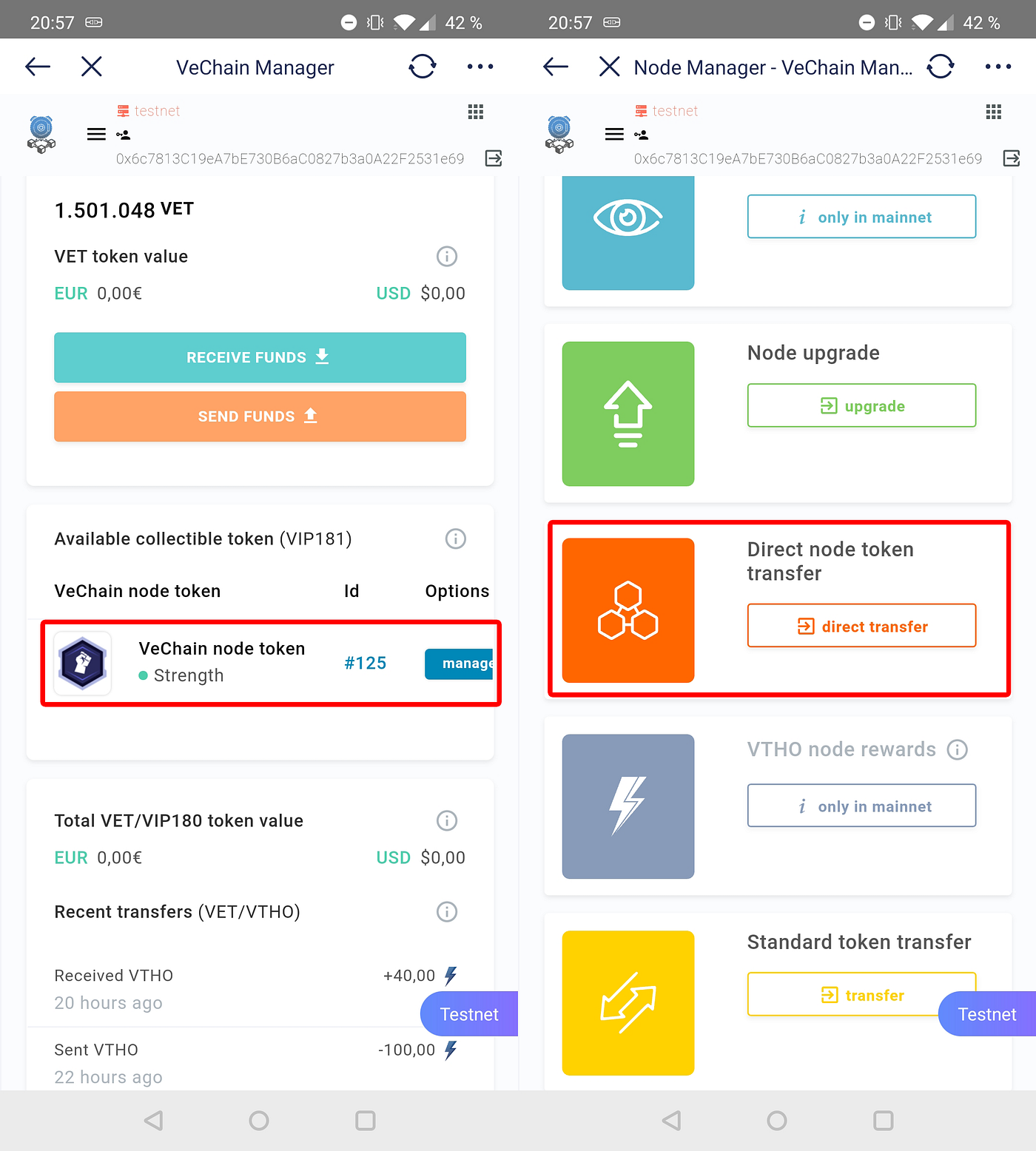 How to move a VeChain (X-)Node token to a Ledger Nano hardware wallet | by  MiRei | Medium