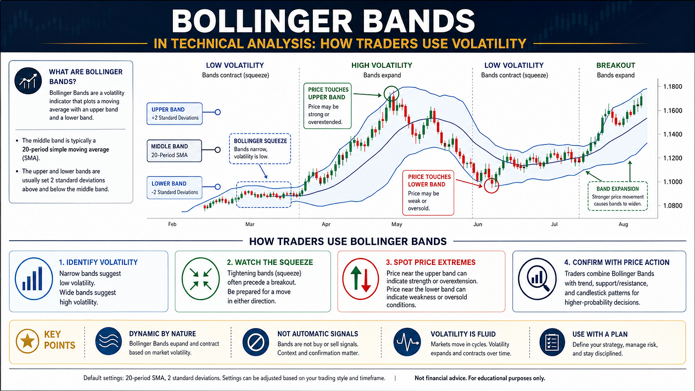 Reading Market Pressure with Bollinger Bands: A Volatility-Based Trading Framework